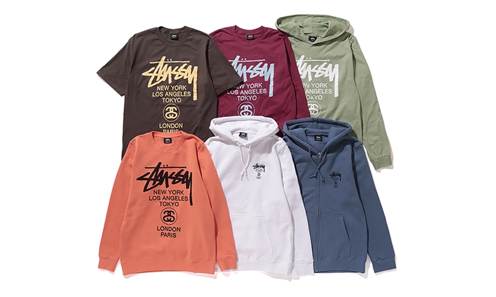 6種のカットソーで展開するカプセルコレクション「STUSSY WORLD TOUR PACK FOR HOLIDAY ’16」が12/17から展開！ (ステューシー ワールド ツアー)