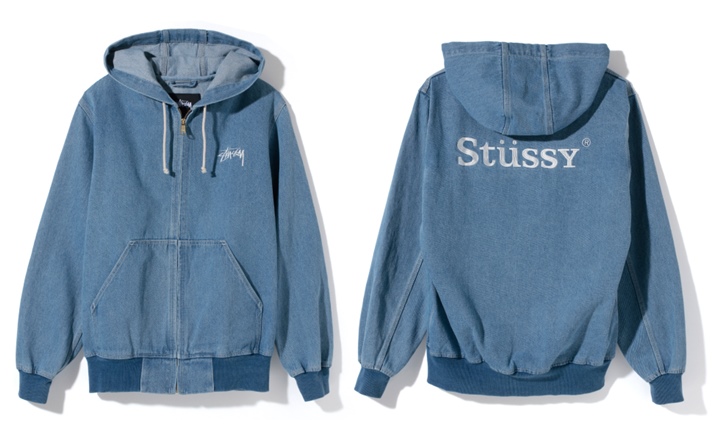 STUSSYからインディゴブルーのデニム地をまとったフルジップ仕様の「Atlantic Hood Jacket」が展開中！（ステューシー アトランティックフードジャケット)