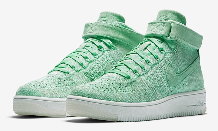 2017年 春モデル！ナイキ エア フォース 1 ウルトラ フライニット ミッド “エメラルド グリーン” (NIKE AIR FORCE1 ULTRA FLYKNIT MID “Enamel Green” 2017 SPRING) [818018-301]