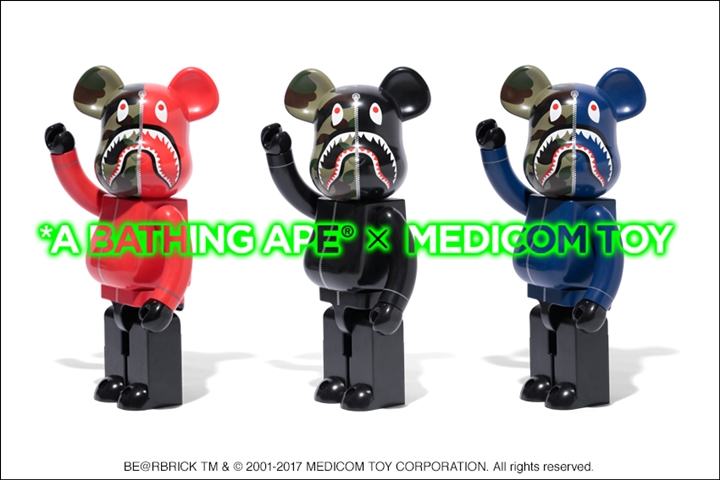 A BATHING APE × BE@RBRICKが1/7から3サイズ発売！アパレルラインも同時展開！ (ア ベイシング エイプ ベアブリック)