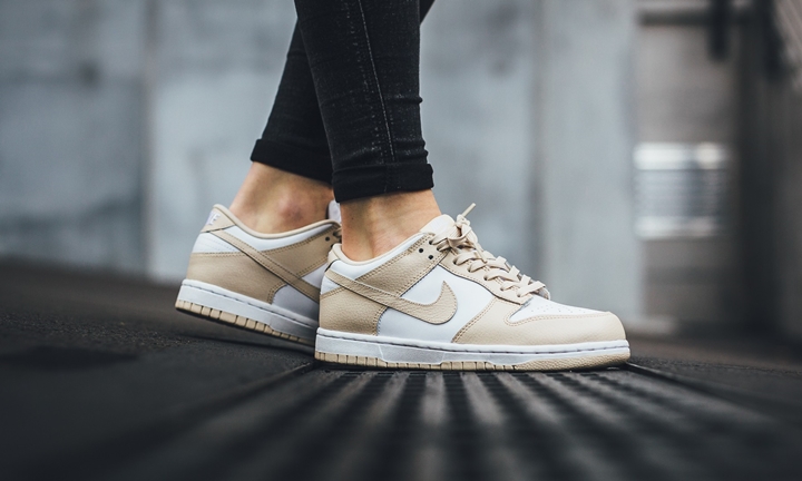 white oatmeal dunk low nike