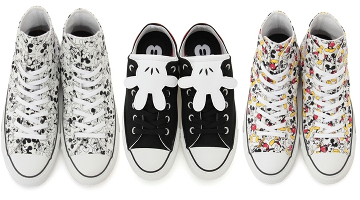 どこから見てもミッキーだらけ！CONVERSE ALL STAR 100th MICKEY MOUSE OX/HI (コンバース オールスター ミッキーマウス)