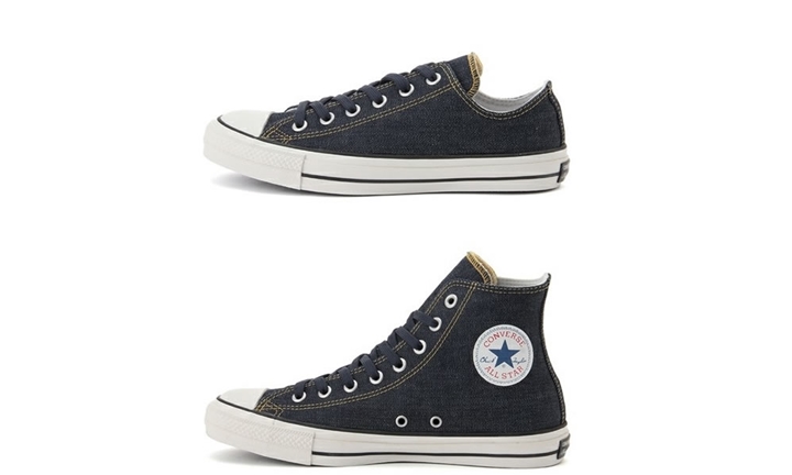 インディゴデニムアッパーのCONVERSE ALL STAR 100th DENIM US OX/HI (コンバース オールスター デニム)