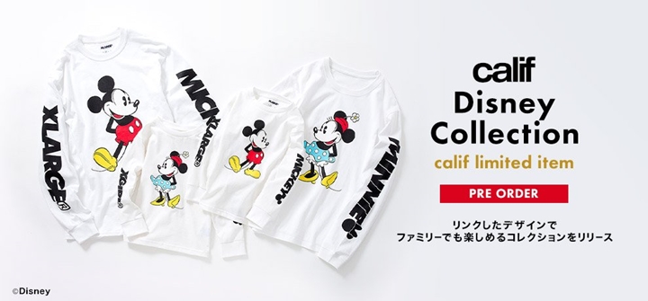 calif限定！X-large/X-girl × DISNEY COLLECTIONが1/18より予約スタート！ (エクストララージ エックスガール ディズニー コレクション)