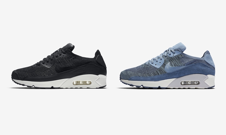 1/19発売！ナイキラボ エア マックス 90 フライニット 2カラー (NIKELAB AIR MAX 90 FLYKNIT “Black/Ocean Fork”) [876320-001,400]