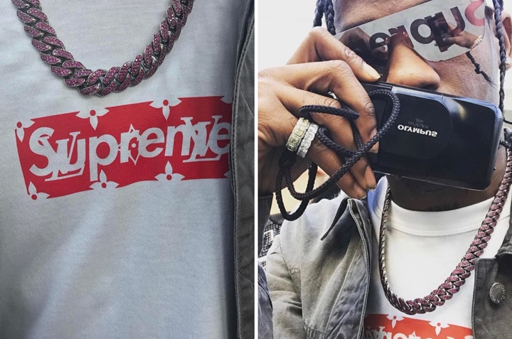 2017 Supreme x Louis Vuitton Box Logo Tee