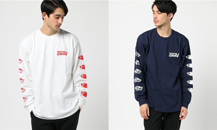 VANS × BEAMSから人気のそでプリント L/S TEEが発売！ (バンズ ビームス)