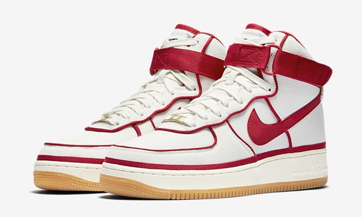 ナイキ エア フォース 1 ハイ 07 エレベート “セイル/ジム レッド” (NIKE AIR FORCE 1 HIGH 07 LV8 “Sail/Gym Red”) [806403-101]