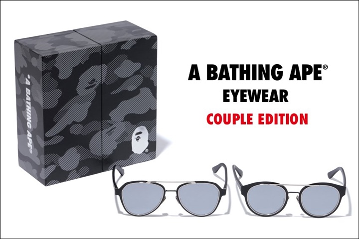 A BATHING APE EYEWEARコレクションより、バレンタインシーズンにぴったりのメンズ、レディース2本をセットにした、メガネケース