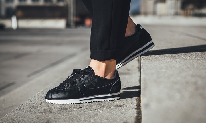 2/10発売！ナイキ ウィメンズ クラシック コルテッツ レザー プレミアム “ブラック” (NIKE WMNS CLASSIC CORTEZ LEATHER PREMIUM “Black”) [833657-005]