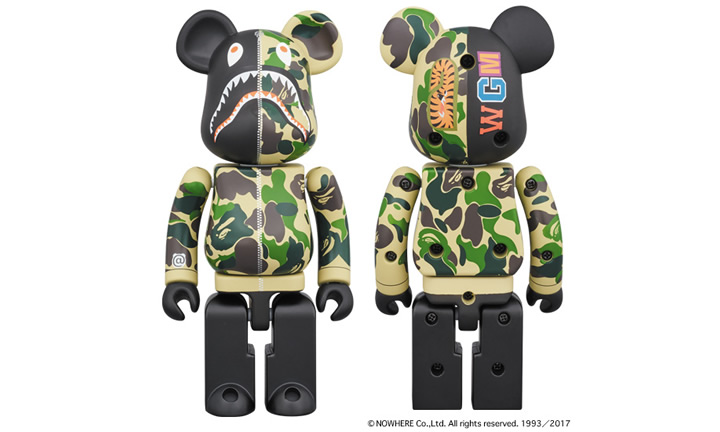 超合金になったA BATHING APE ABC CAMO SHARK BE@RBRICKが2/25から発売！ (エイプ ベアブリック)