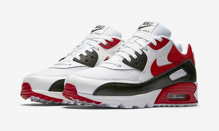 ナイキ エア マックス 90 エッセンシャル “ウルフ グレー/ユニバーシティ レッド” (NIKE AIR MAX 90 ESSENTIAL “Wolf Grey/University Red”) [537384-129]