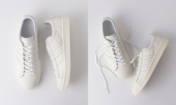 オールホワイト ヌバックアッパーのUNITED ARROWS × adidas Originals CAMPUSが4月下旬発売！ (ユナイテッドアローズ アディダス オリジナルス キャンバス)