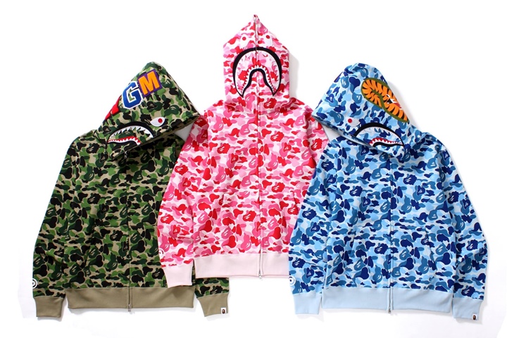 A BATHING APEからABC CAMO柄で仕上げたABC SHARK FULL ZIP HOODIEが3/25発売！ (ア ベイシング エイプ)