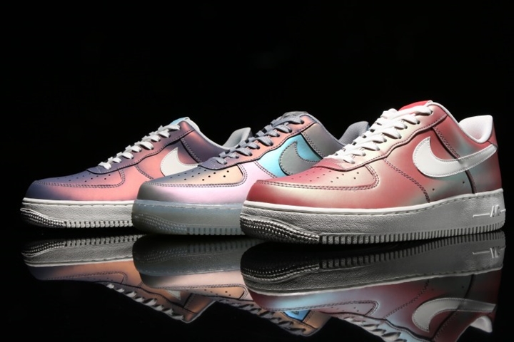 Sports Lab by atmos 金沢 4/28先行発売！ イリディセントアッパーのナイキ エア フォース 1 ロー 07 エレベート 3カラー (NIKE AIR FORCE 1 LOW 07 LV8 “Iridescent”) [718152-019][823511-403,600]