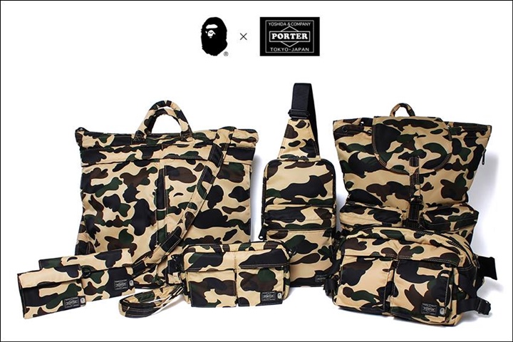 エイプ × ポーター コラボ最新作が4/29発売！ヘルメットバッグ、リュックサックが新登場 (A BATHING APE PORTER)