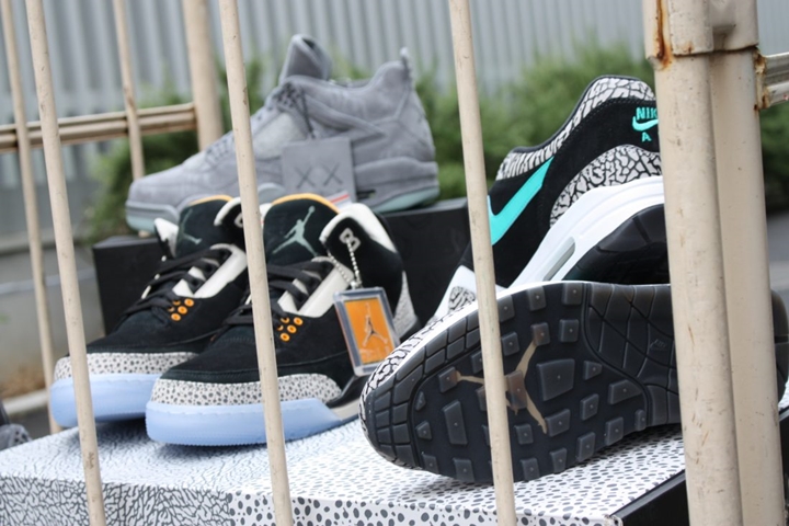 「THE TRUNK MARKET ”Sports Lab by atmos HIROSHIMA」にて「NIKE AIR JORDAN 4 RETRO "KAWS"」「JORDAN X MAX PACK」「AIR MAX 1 PREMIUM RETRO “atmos Elephant”が5/14抽選販売！