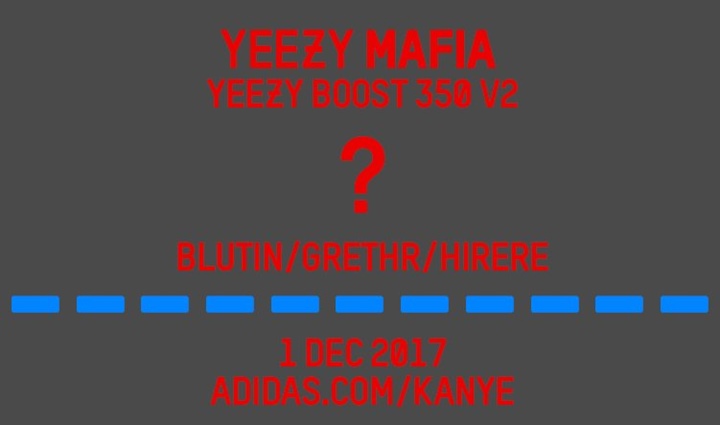 2017/12/1発売予定！adidas Originals YEEZY 350 BOOST V2 “Blue Tint/Grey Three/High Resolution Red” (アディダス オリジナルス イージー 350 ブースト V2)