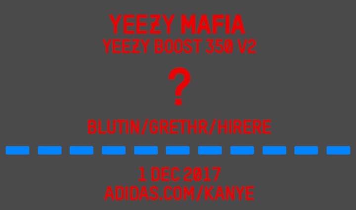 2017/12/1発売予定！adidas Originals YEEZY 350 BOOST V2 “Blue Tint/Grey Three/High Resolution Red” (アディダス オリジナルス イージー 350 ブースト V2)