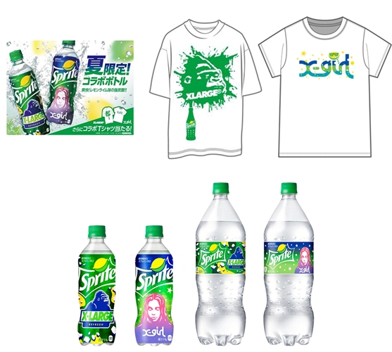 スプライト × X-large × X-girlのトリプルコラボデザインボトルが6/19から期間限定で全国新発売！店舗イベントも同時展開！ (エクストララージ エックスガール)