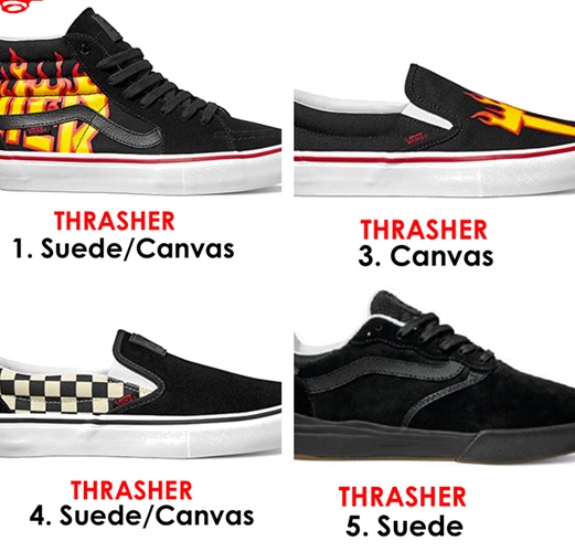 2017年7月発売！THRASHER × VANS コラボ Sk8-Hi PRO/Slip-On PRO/URTRARANGE PRO (スラッシャー バンズ)