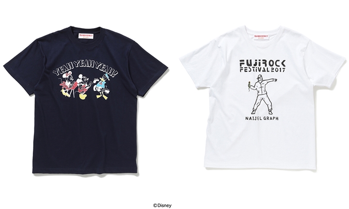 ミッキーやバンクシー風グラフィック！フジロック 17 × ビームス コラボTEEが7月上旬発売 (FUJI ROCK FESTIVAL 2017 BEAMS T)