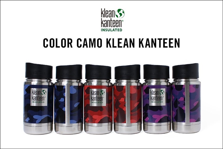 A BATHING APE × KLEAN KANTEEN ステンレスボディにオリジナルカモ柄のCOLOR CAMOをプリントしたスペシャルバージョンが5/27から発売！(エイプ)