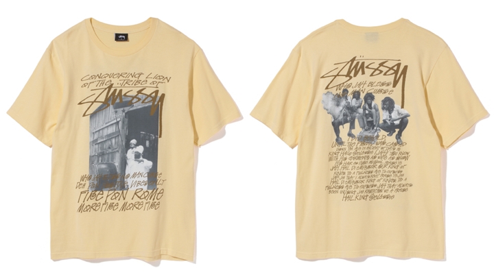 STUSSYからトライブのモノクロ写真にオリジナルフォントのテキストを重ねたスクリーンプリントTEEが発売 (ステューシー)