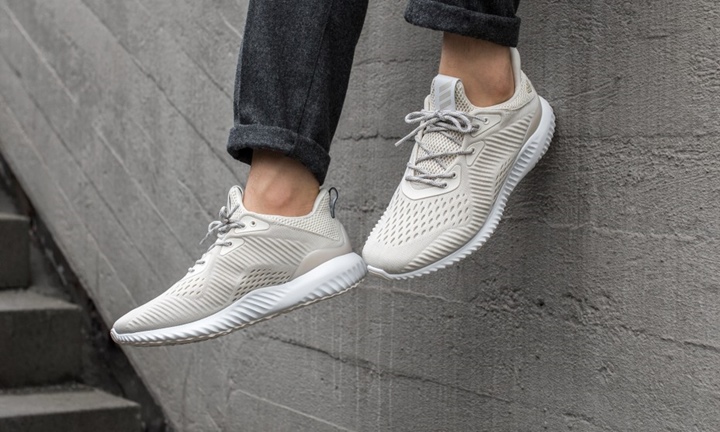 adidas ALPHA BOUNCE EM {Engineered Mesh} “Chalk White” (アディダス アルファ バウンス エンジニア メッシュ “チョーク ホワイト”) [BW1207]