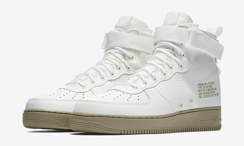 【オフィシャルイメージ】ナイキ スペシャル フィールド エア フォース 1 ミッド “アイボリー” (NIKE SPECIAL FIELD AIR FORCE 1 {SFAF-1} MID “Ivory”) [917753-101]