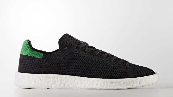 アディダス オリジナルス スタンスミス ブースト プライムニット “ブラック/グリーン” (adidas Originals STAN SMITH BOOST PRIMEKNIT {PK} “Black/Green”) [BZ0095]