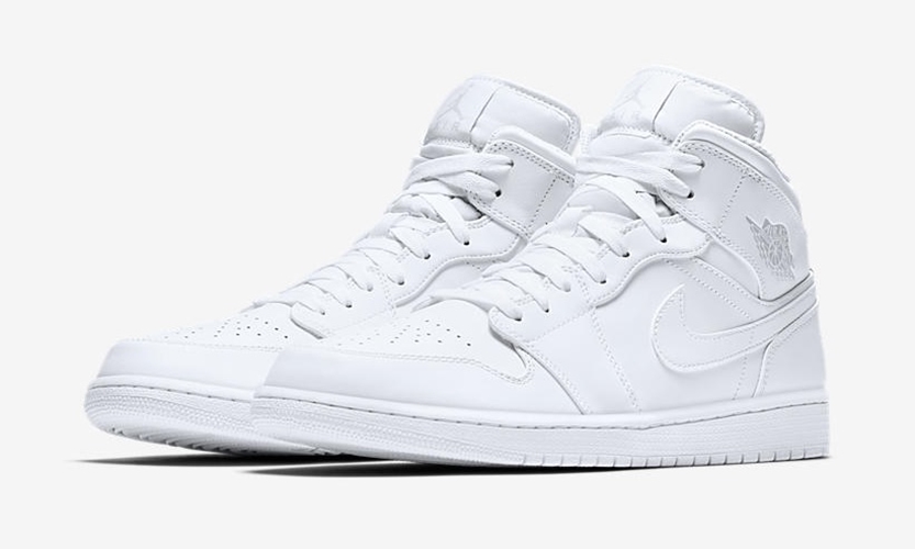 2017年 秋モデル！6月上旬発売！ナイキ エア ジョーダン 1 ミッド “ホワイト/ピュア プラチナ” (NIKE AIR JORDAN 1 MID “White/Pure Platinum” 2017 Fall) [554724-104]