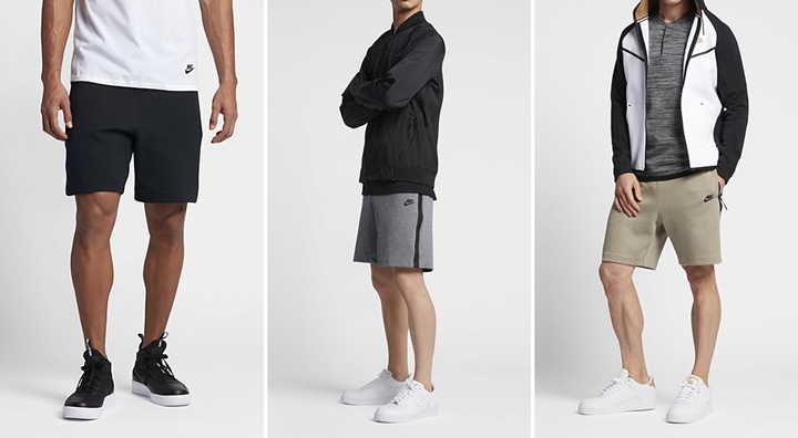 軽量なフリース素材を採用したナイキ スポーツウェア テック ショーツ ブリーズ (NIKE SPORTSWEAR TECH SHORTS BREATHE) [833936-010,091,235]