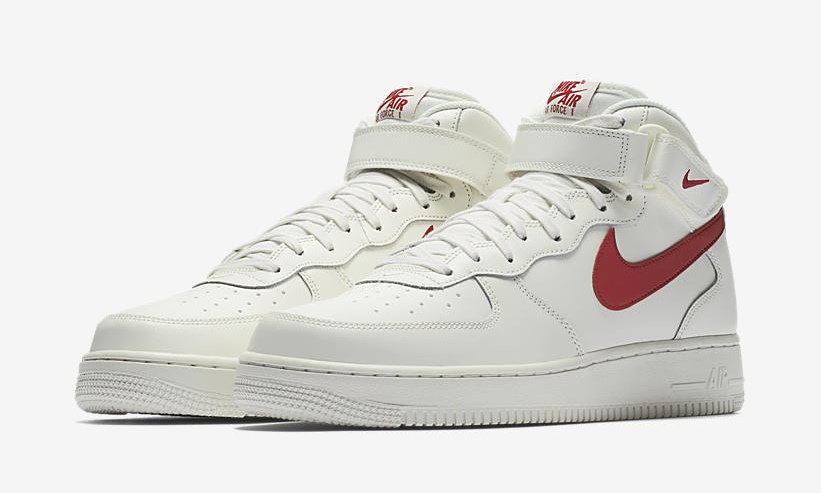 6/20発売予定！ナイキ エア フォース 1 ミッド 07 “セイル/ユニバーシティ レッド” (NIKE AIR FORCE 1 MID 07 “Sail/University Red”) [315123-126]