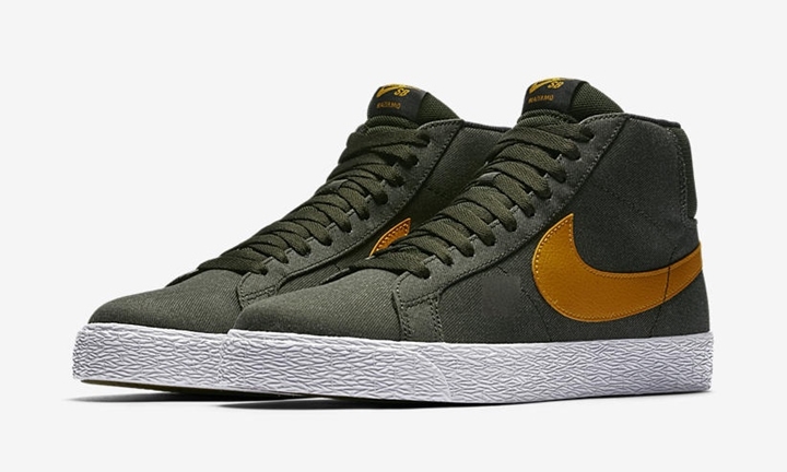 ナイキ SB ズーム ブレーザー ミッド “セコイア/サーキット オレンジ” (NIKE SB ZOOM BLAZER MID “Sequoia/Circuit Orange”) [864349-308]