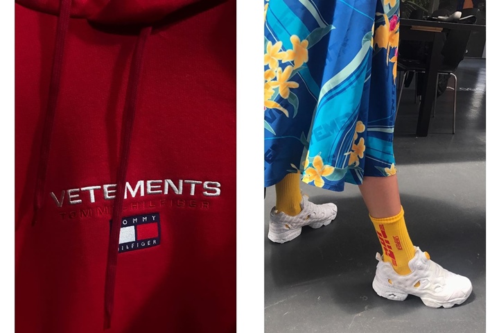 2018年 S/Sモデル！VETEMENTS × REEBOK/DHL/TOMMY HILFIGERのショットが公開 (ヴェトモン リーボック/ディーエイチエル/トミー ヒルフィガー)