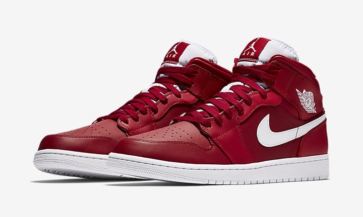 7/17発売！ナイキ エア ジョーダン 1 ミッド “ジム レッド/ホワイト” (NIKE AIR JORDAN 1 MID “Gym Red/White”) [554724-600]