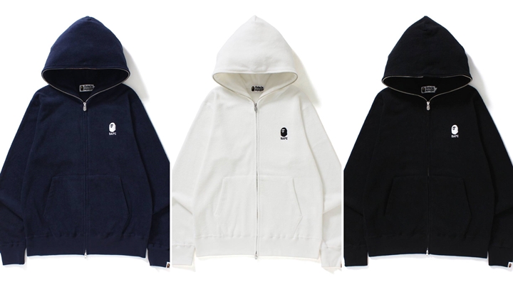 A BATHING APE優しい肌触りと着心地を持つパイル地で仕上げたフルジップフーディ「PILE FULL ZIP HOODIE」が7/15発売 (ア ベイシング エイプ)