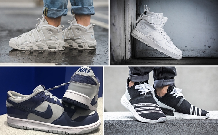 【まとめ】7/15発売の厳選スニーカー！(NIKE DUNK LOW JP “atmos-mismatched”)(AIR MORE UPTEMPO “Light Bone”)(NIKE SPECIAL FIELD AIR FORCE 1 {SFAF-1} MID “Ivory/Reflective Silver”)(adidas Originals by White Mountaineering 2017 FALL/WINTER)他