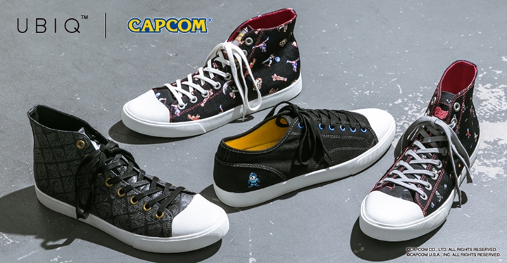 ストⅡ、ロックマン、モンハン、魔界村がスニーカーに！UBIQ x CAPCOM コラボが11月下旬発売 (ユービック カプコン)