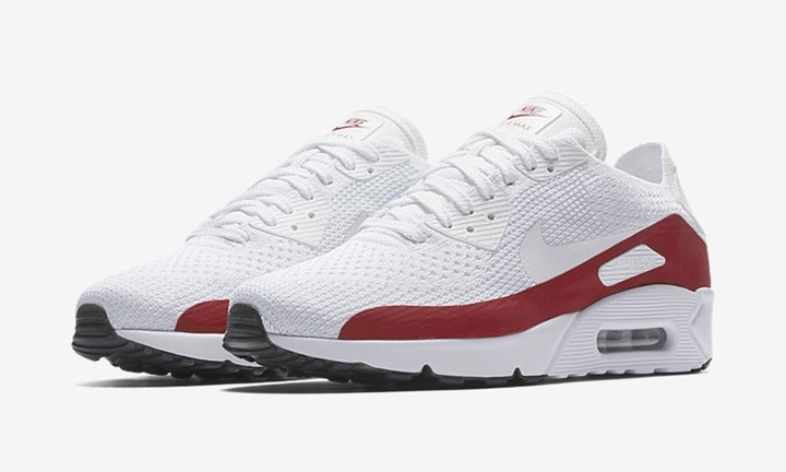 ナイキ エア マックス 90 ウルトラ 2.0 フライニット “ホワイト/ジム レッド” (NIKE AIR MAX 90 ULTRA 2.0 FLYKNIT “White/Gym Red”) [881109-102]