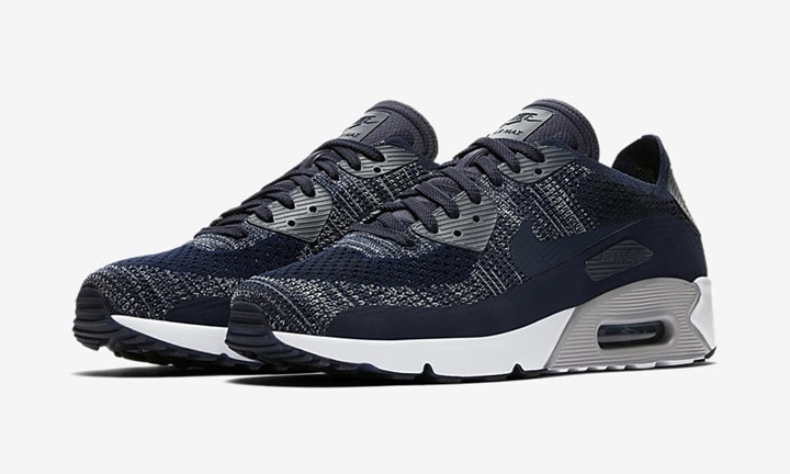 ナイキ エア マックス 90 ウルトラ 2.0 フライニット “カレッジ ネイビー/ウルフ グレー” (NIKE AIR MAX 90 ULTRA 2.0 FLYKNIT “College Navy/Wolf Grey”) [881109-401]