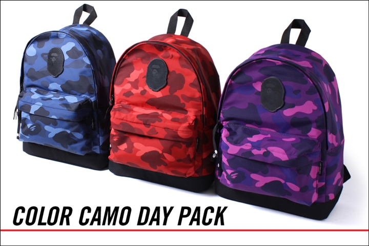 A BATHING APEよりCOLOR CAMO柄を使用したデイパック「COLOR CAMO DAY PACK」が7/22発売 (ア ベイシング エイプ)