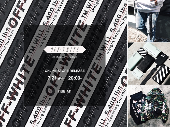 OFF-WHITE C/O VIRGIL ABLOH 2017 F/W “INDUSTRIAL BELT”の新カラー"BLACK/WHITE"の2色やウォレットが7/21 20:00～NUBIANにて発売 (オフホワイト)