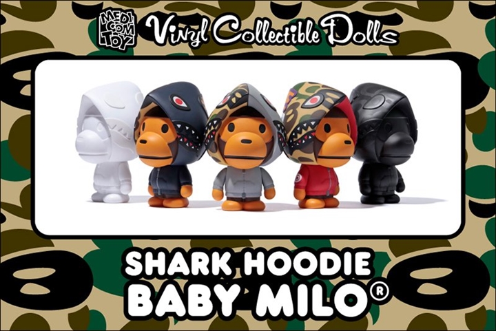 【店舗別カラー】MEDICOM TOY × A BATHING APE BABY MILO SHARK VCD 5カラーが7/29発売 (メディコムトイ ア ベイシング エイプ)