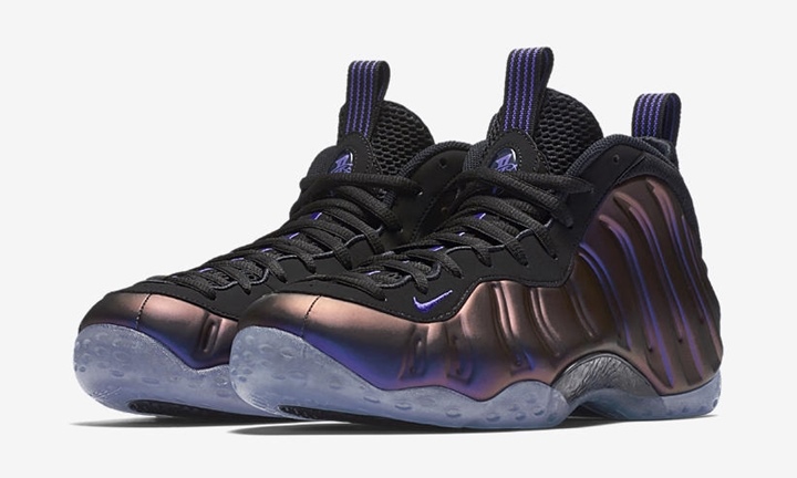 foamposite eggplant on feet