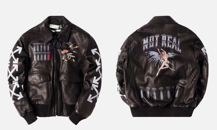 OFF-WHITE C/O VIRGIL ABLOH 2017 F/W "AVIATOR AIRBRUSHED BOMBER" (オフホワイト)