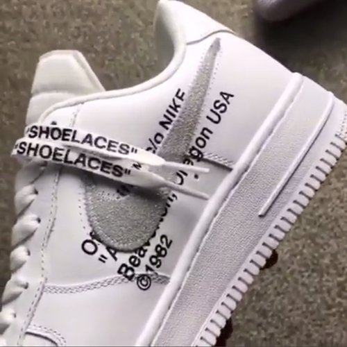 【真偽不明リーク】"White/Silver"のOFF-WHITE c/o VIRGIL ABLOH × NIKE AIR FORCE 1 LOW (オフホワイト ナイキ エア フォース 1 ロー)