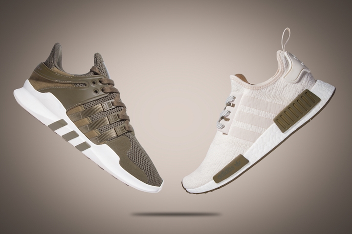 CHAMPS SPORTS × adidas Originals NMD_R1/EQT SUPPORT ADV “Chalk/Olive” (チャンプス スポーツ アディダス オリジナルス エヌエムディー/エキップメント サポート ADV “チョーク/オリーブ”) [CQ0758,0882]