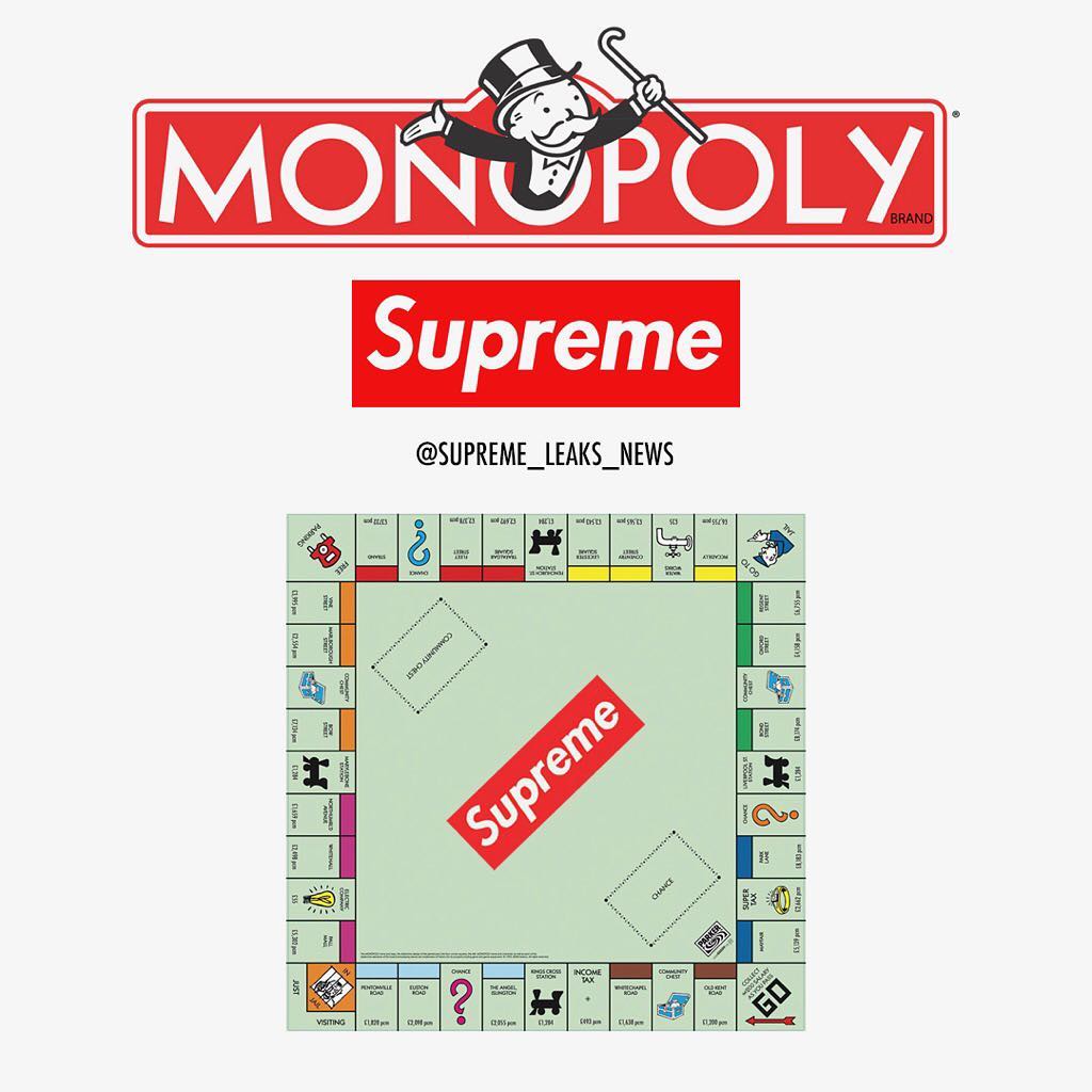 MONOPOLY × SUPREME 2017 F/W コラボアイテムがリリースか！？ (モノポリー シュプリーム 2017年 秋冬モデル)